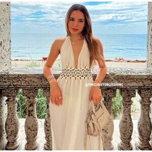 ZARA BLOGGER FAVE! LIMITED ED! Halter Neck Long Dress NWT